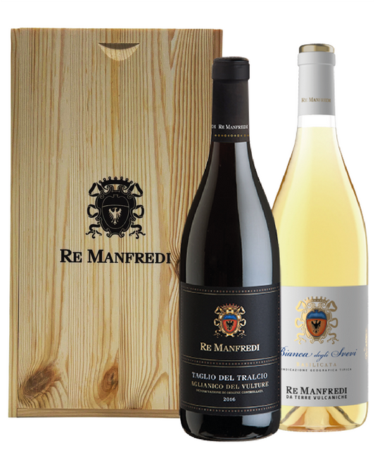 Re Manfredi Cassetta in legno con Bianco - Rosso