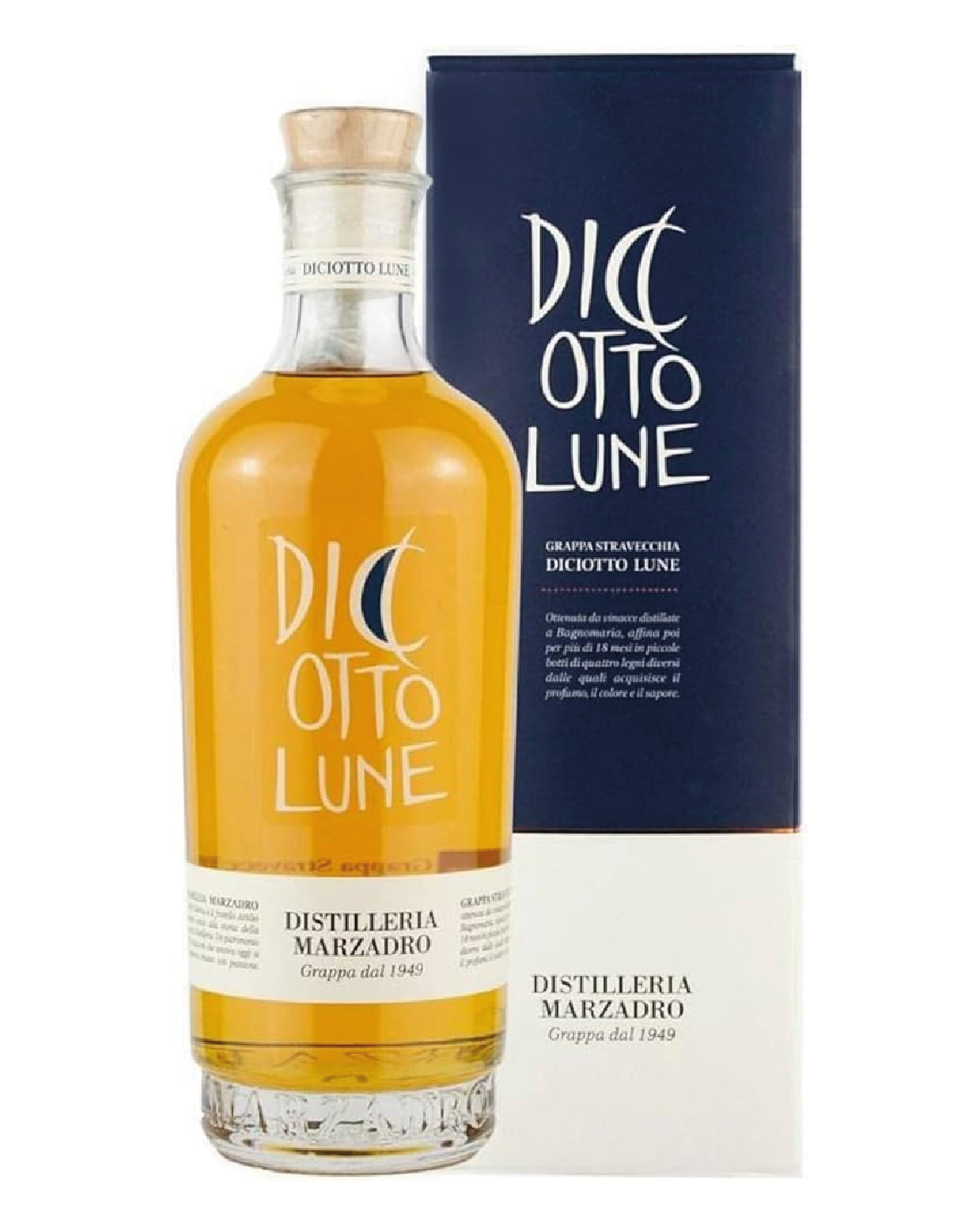 GRAPPA DICIOTTO LUNE 70cl con astuccio