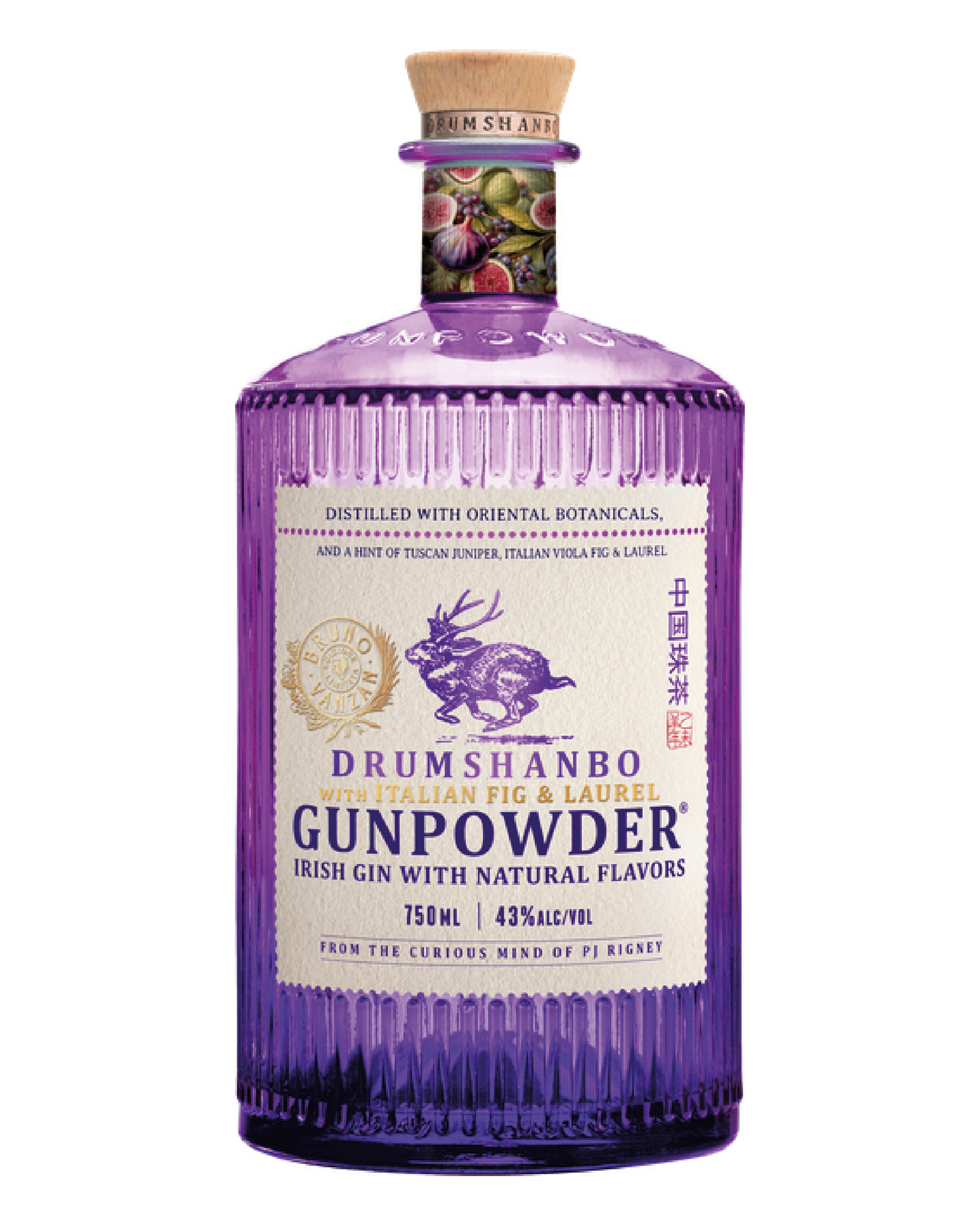 Gunpowder irish gin with italian fig & laurel Bruno Vanzan edition 70cl