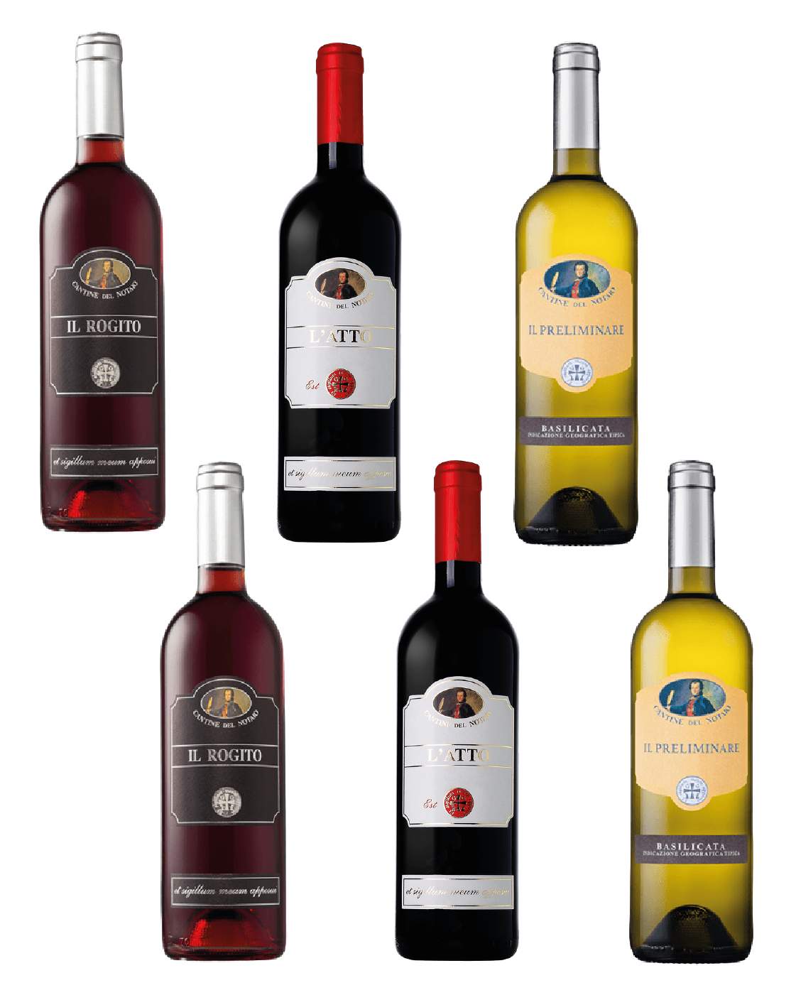 Cantine del notaio Box Atto - Preliminare - Rogito 75cl x 6