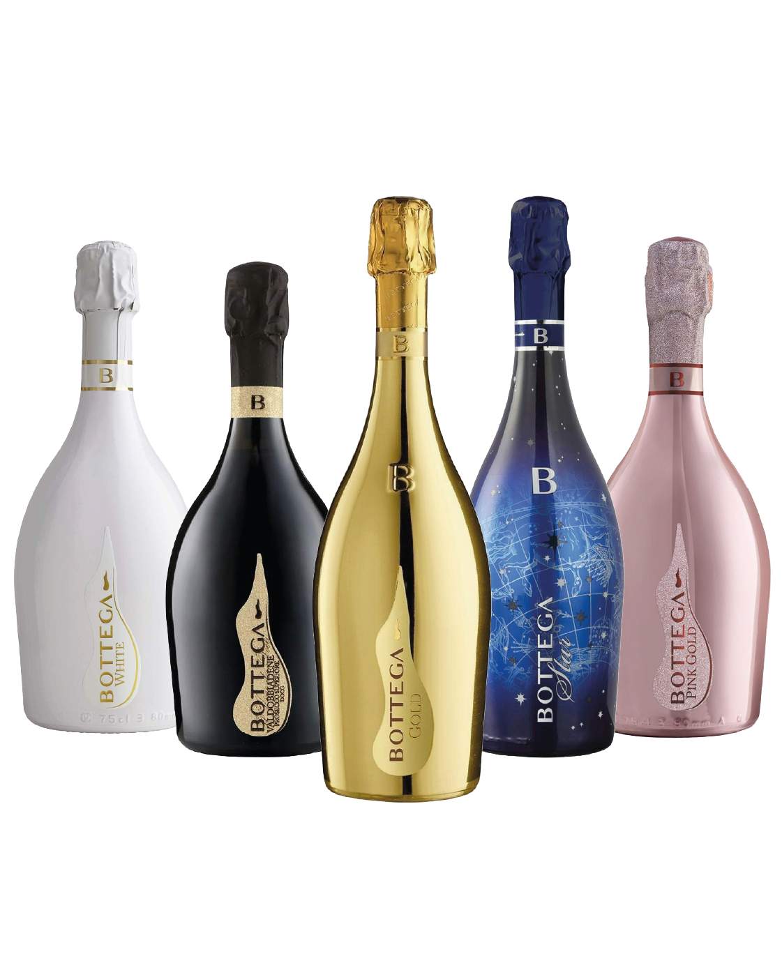 Bottega Bundle  Gold - Rosé - Rive - Star - White 75cl