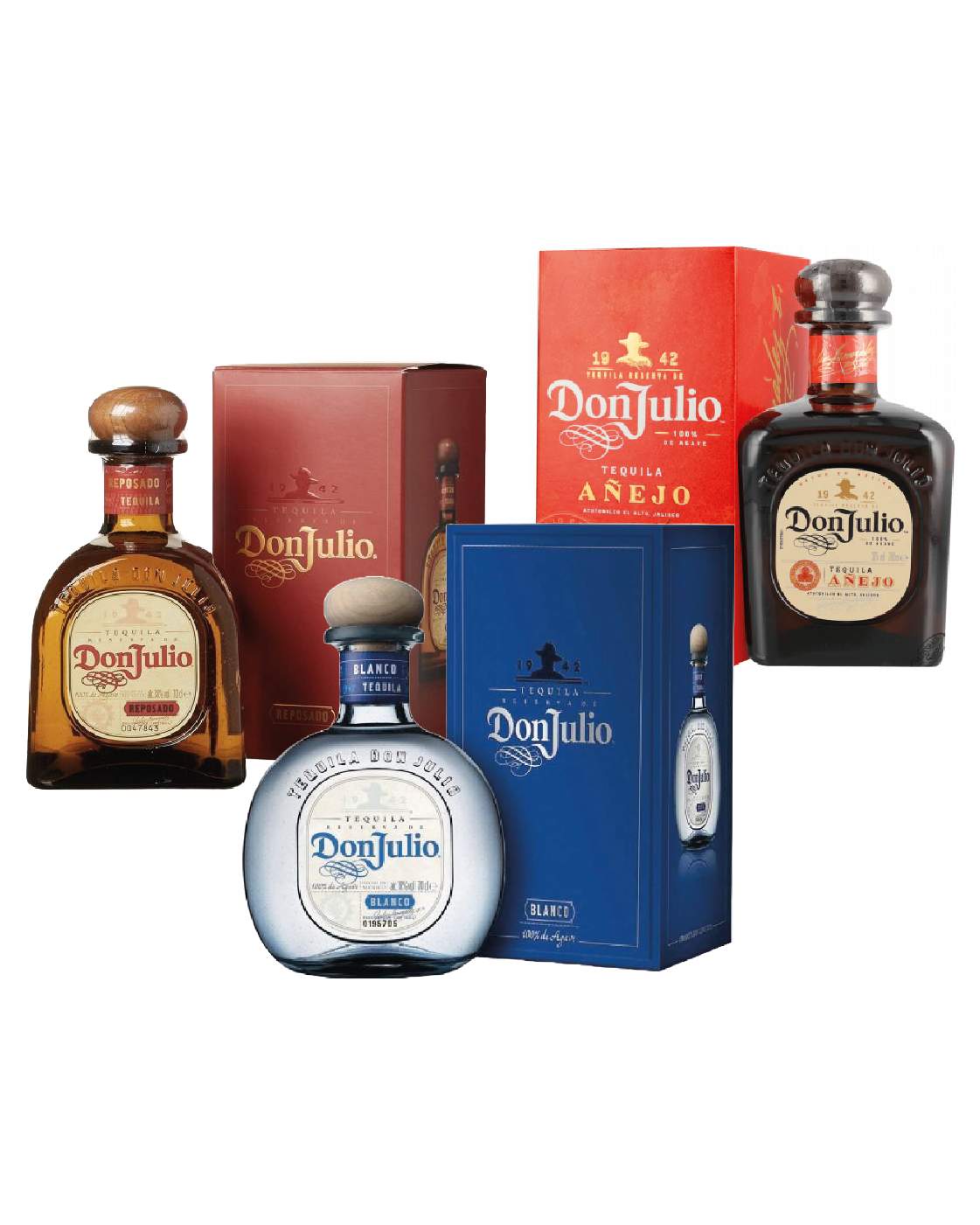 Don Julio Bundle Tequila Blanco - Anejo - Reposado 70cl 