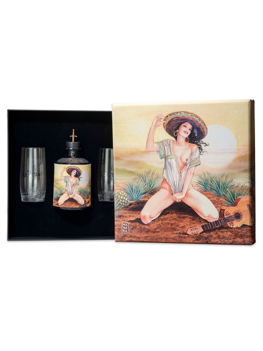 J.ROSE Box Tequila Reposado 1bt 70cl e 2 Bicchieri