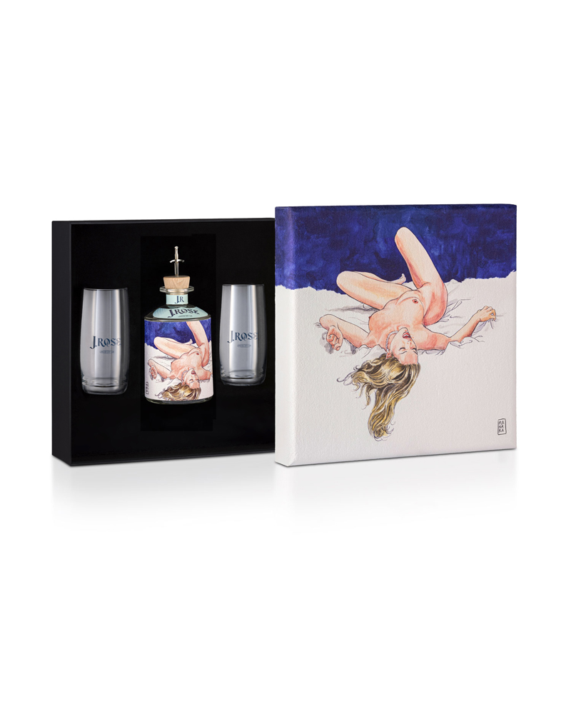 J.ROSE Box 03 1bt 70cl e 2 Bicchieri