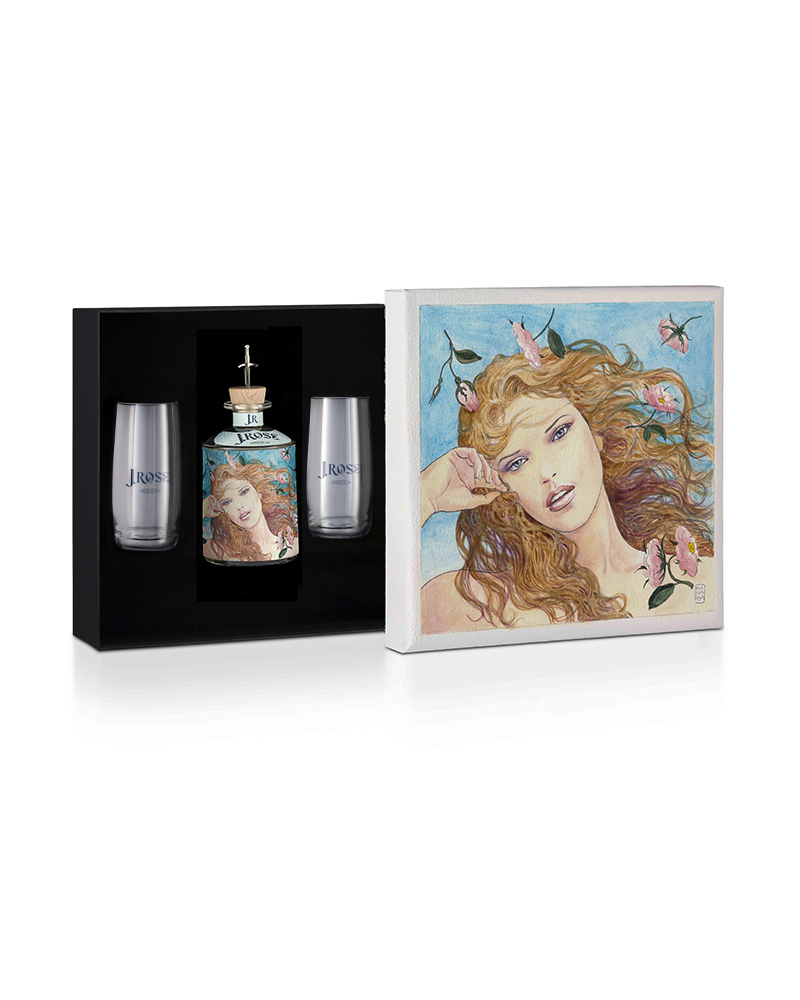 J.ROSE Box 09 1bt 70cl e 2 Bicchieri