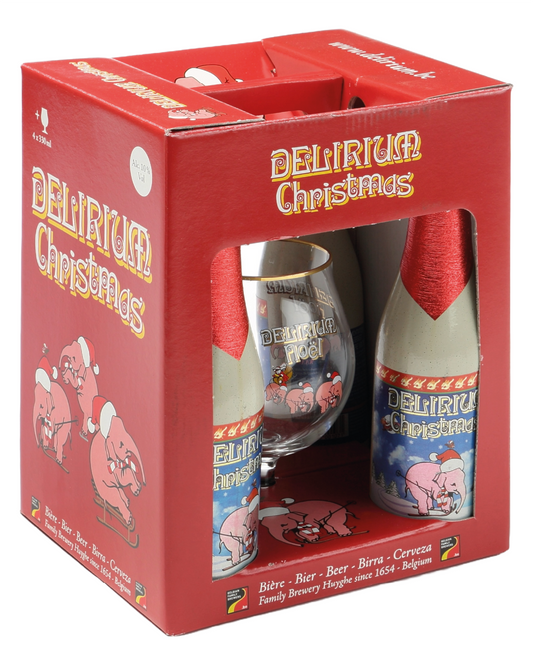 Delirium Noel Gift Pack 4bt 33cl with glass