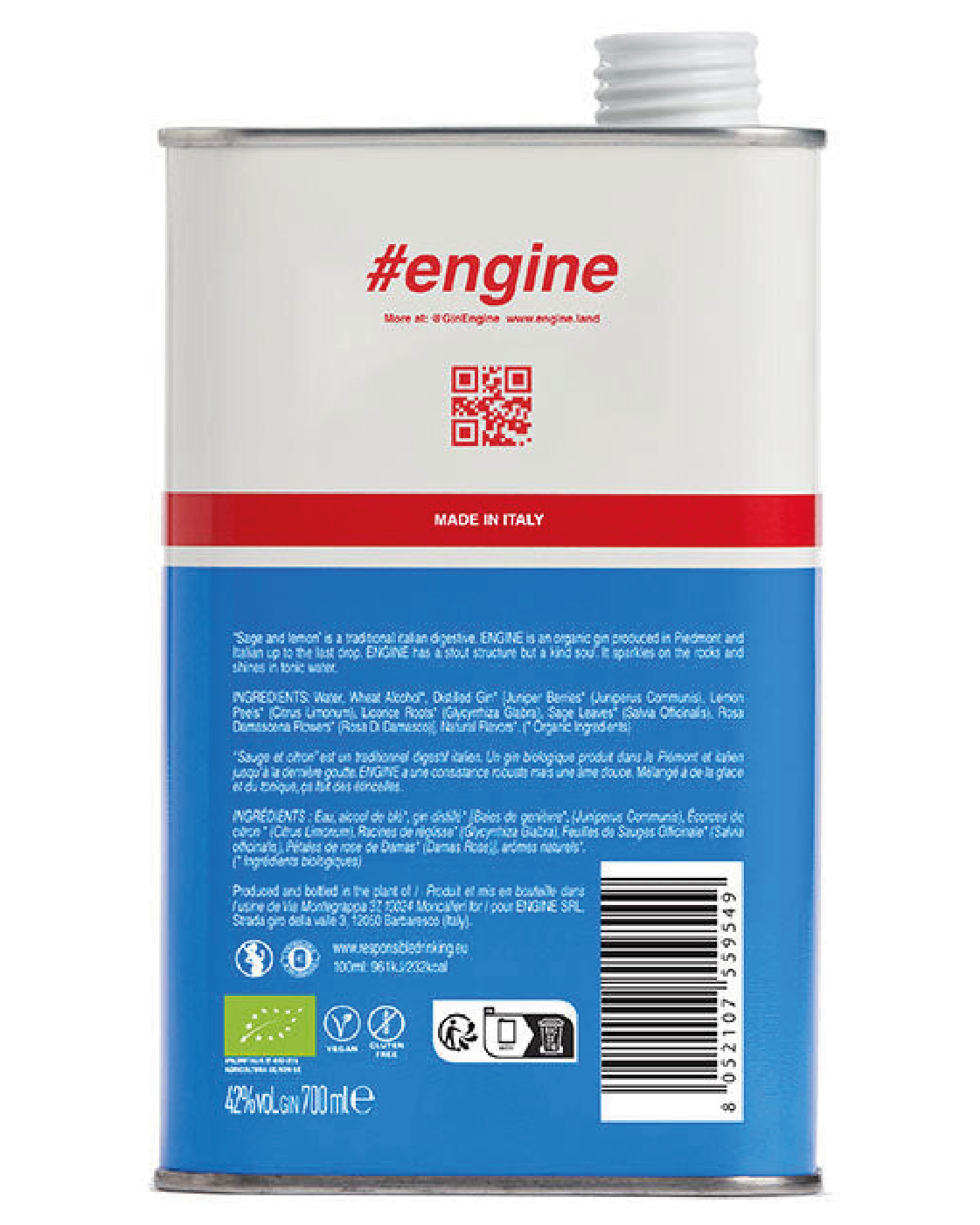 Engine Italian Organic Gin 70 cl