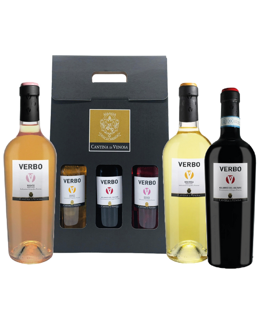 Confezione regalo Cantine di Venosa Verbo Rosso - Bianco - Rosato 75cl