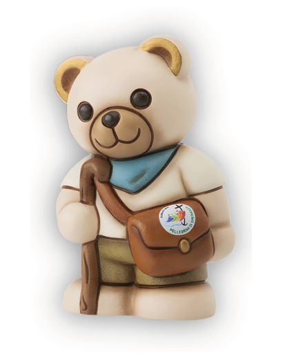 Panettone Thun con statuina Teddy pellegrino in ceramica 750g - Giubileo 2025 Limited Edition