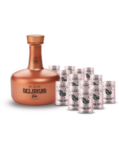 Delirium Gin 70cl + 12 lattine 15cl J.Gasco Indian Tonic omaggio
