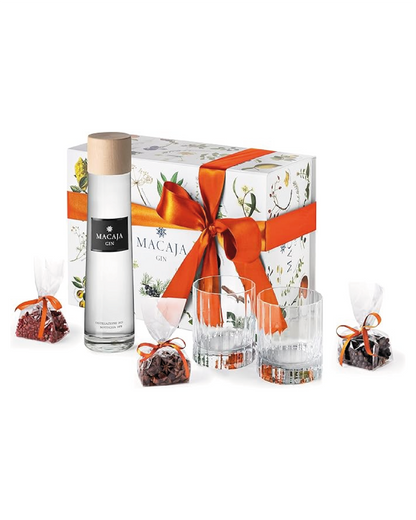 Gin Macaja Confezione regalo con 2 bicchieri e 3 botaniche