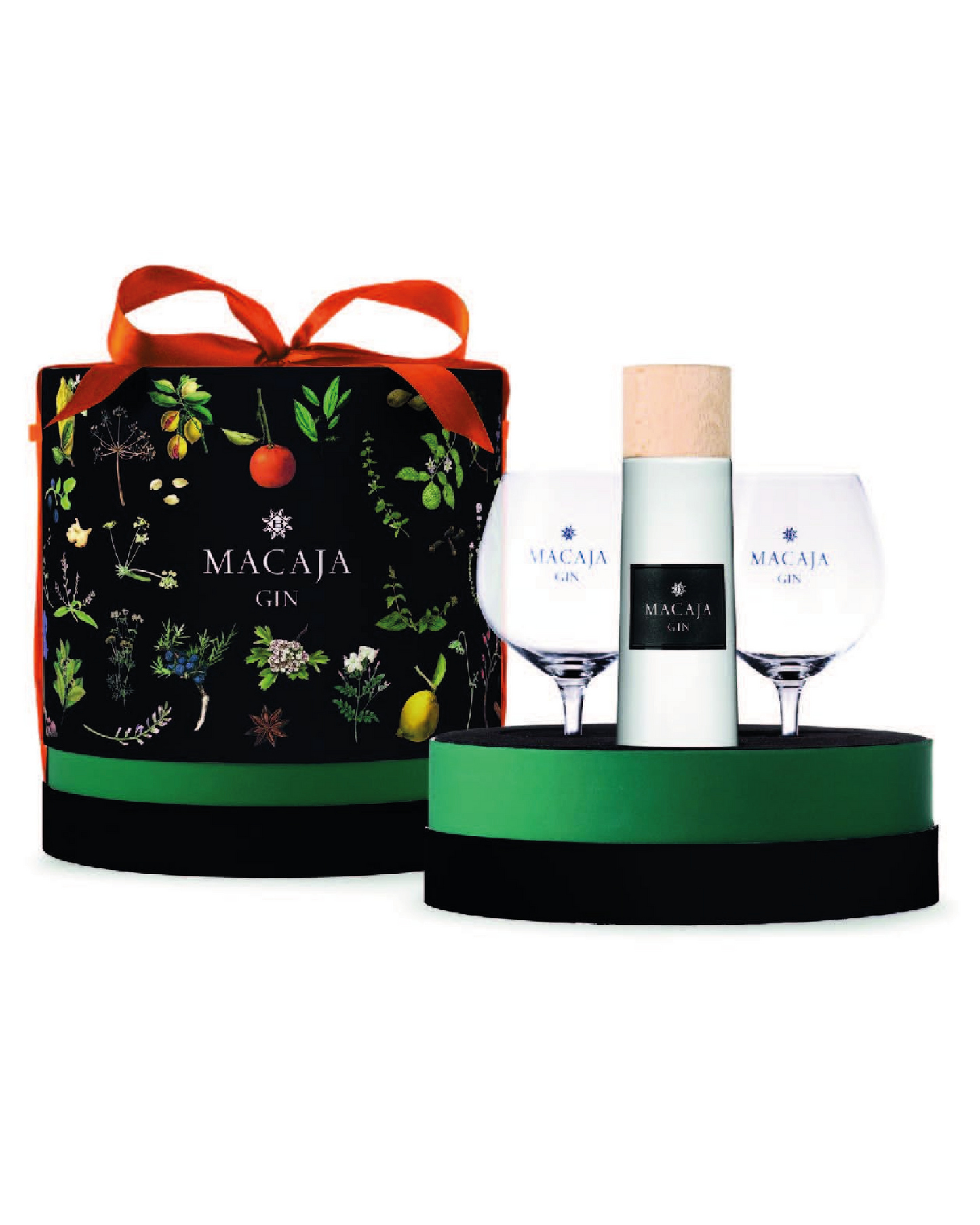 Gin Macaja Gift Box Cappelliera con 2 calici