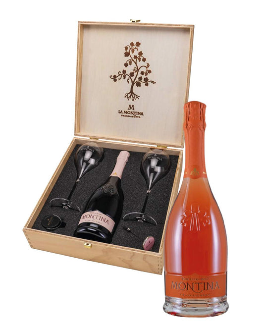 LA MONTINA DOCG Rosé Extra Brut 75cl with Cin Cin box